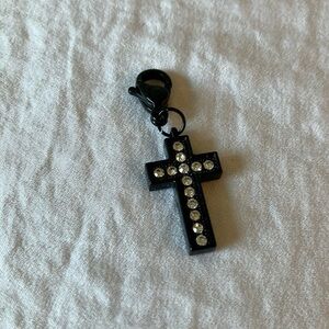 Origami Owl: Black Cross Charm with Rhinestones